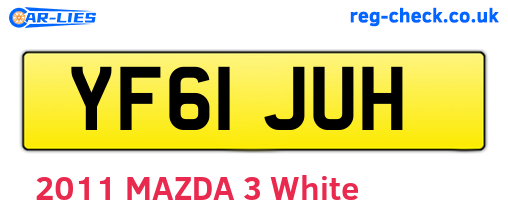 YF61JUH are the vehicle registration plates.