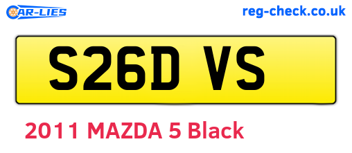 S26DVS are the vehicle registration plates.