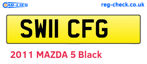 SW11CFG are the vehicle registration plates.