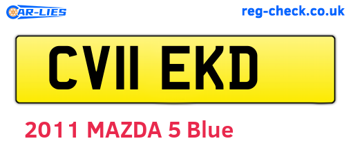 CV11EKD are the vehicle registration plates.
