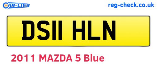 DS11HLN are the vehicle registration plates.