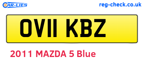 OV11KBZ are the vehicle registration plates.