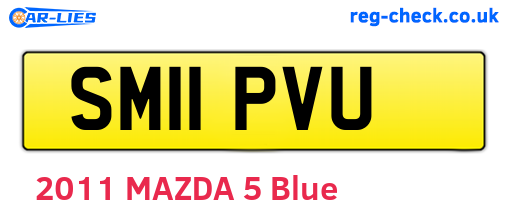 SM11PVU are the vehicle registration plates.