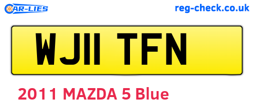 WJ11TFN are the vehicle registration plates.