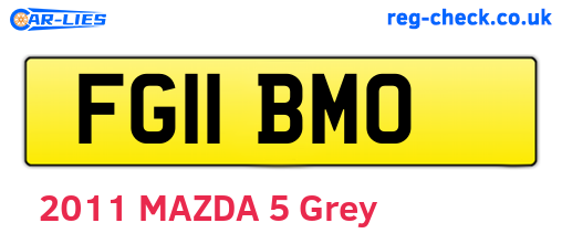 FG11BMO are the vehicle registration plates.