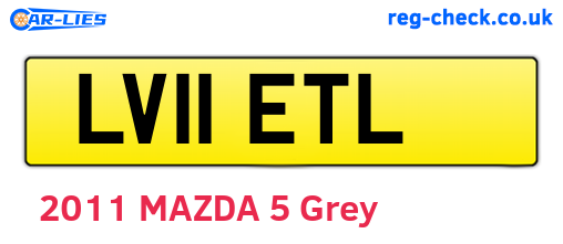 LV11ETL are the vehicle registration plates.