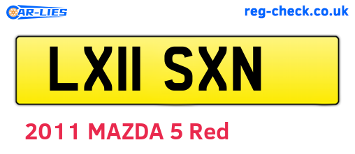 LX11SXN are the vehicle registration plates.