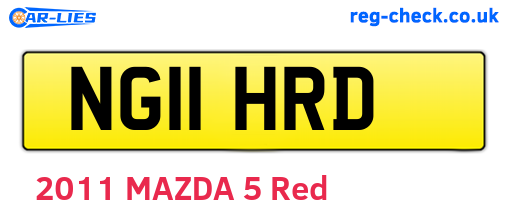 NG11HRD are the vehicle registration plates.