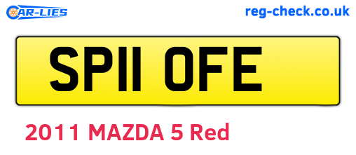 SP11OFE are the vehicle registration plates.