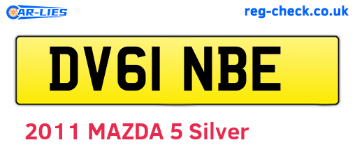 DV61NBE are the vehicle registration plates.
