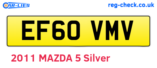 EF60VMV are the vehicle registration plates.