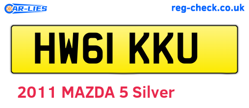 HW61KKU are the vehicle registration plates.