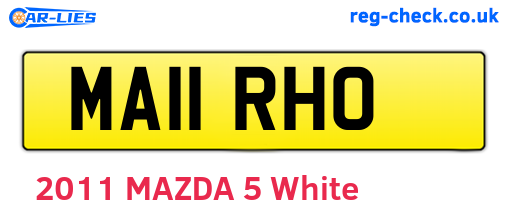 MA11RHO are the vehicle registration plates.