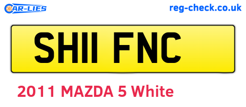 SH11FNC are the vehicle registration plates.