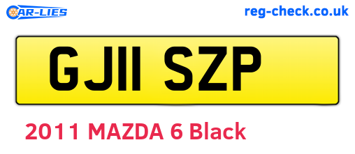 GJ11SZP are the vehicle registration plates.