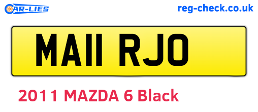 MA11RJO are the vehicle registration plates.
