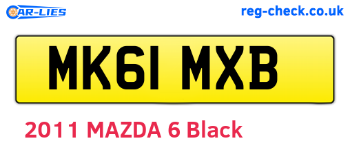 MK61MXB are the vehicle registration plates.