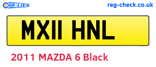 MX11HNL are the vehicle registration plates.