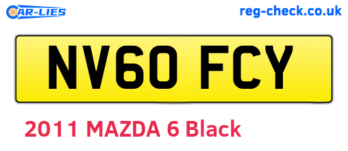 NV60FCY are the vehicle registration plates.