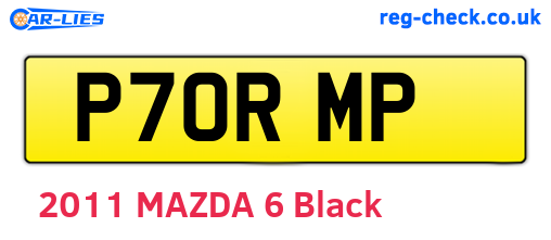 P70RMP are the vehicle registration plates.