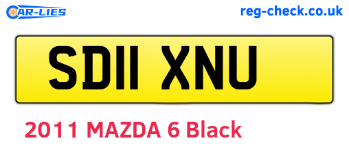 SD11XNU are the vehicle registration plates.