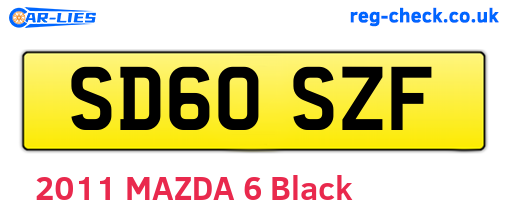 SD60SZF are the vehicle registration plates.