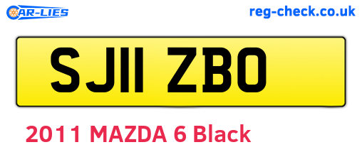 SJ11ZBO are the vehicle registration plates.
