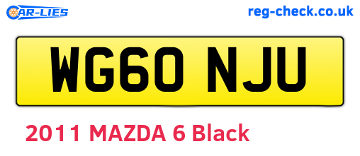 WG60NJU are the vehicle registration plates.