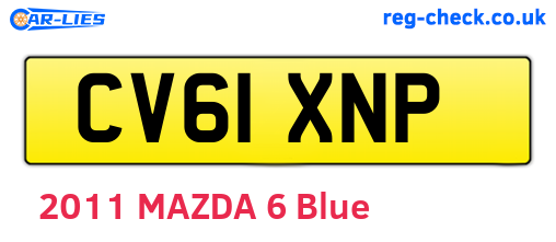 CV61XNP are the vehicle registration plates.