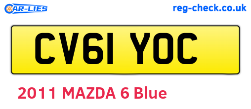 CV61YOC are the vehicle registration plates.