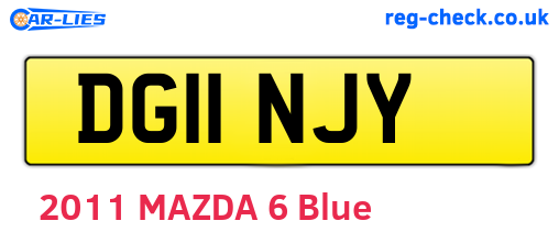 DG11NJY are the vehicle registration plates.