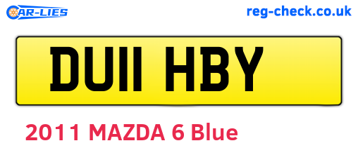 DU11HBY are the vehicle registration plates.