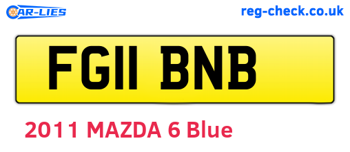 FG11BNB are the vehicle registration plates.