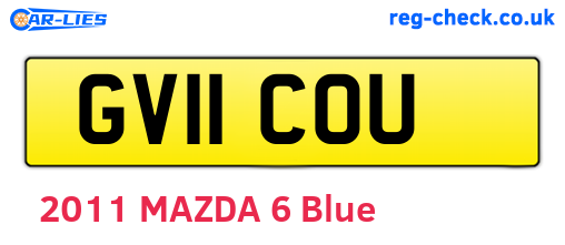 GV11COU are the vehicle registration plates.