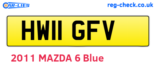 HW11GFV are the vehicle registration plates.
