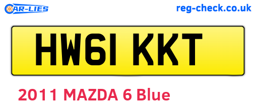 HW61KKT are the vehicle registration plates.