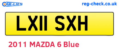 LX11SXH are the vehicle registration plates.