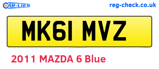 MK61MVZ are the vehicle registration plates.