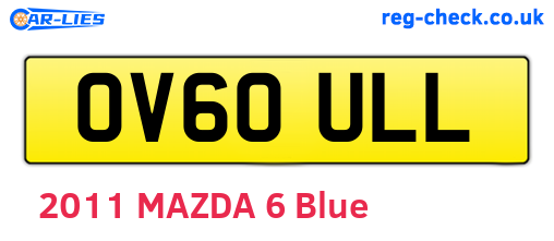 OV60ULL are the vehicle registration plates.
