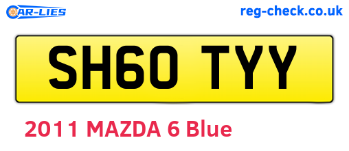 SH60TYY are the vehicle registration plates.