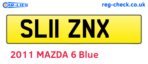 SL11ZNX are the vehicle registration plates.
