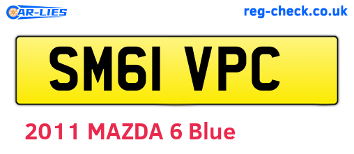 SM61VPC are the vehicle registration plates.
