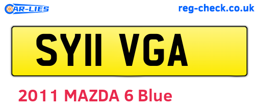 SY11VGA are the vehicle registration plates.