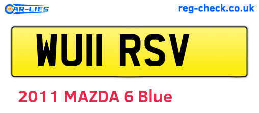 WU11RSV are the vehicle registration plates.