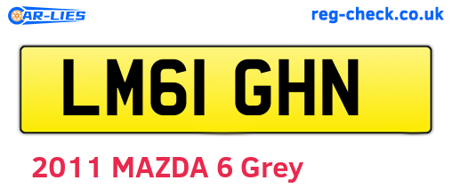 LM61GHN are the vehicle registration plates.