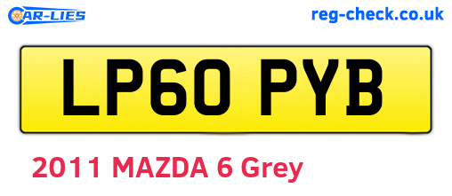 LP60PYB are the vehicle registration plates.