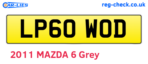 LP60WOD are the vehicle registration plates.