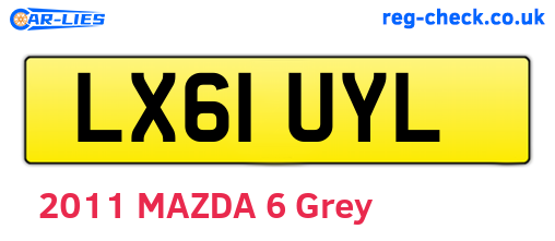 LX61UYL are the vehicle registration plates.