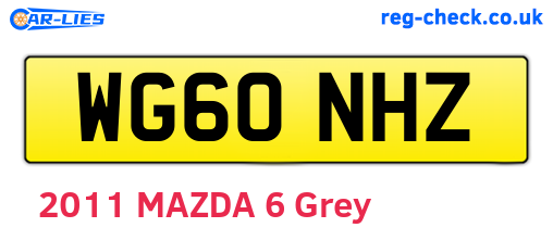 WG60NHZ are the vehicle registration plates.