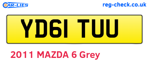 YD61TUU are the vehicle registration plates.